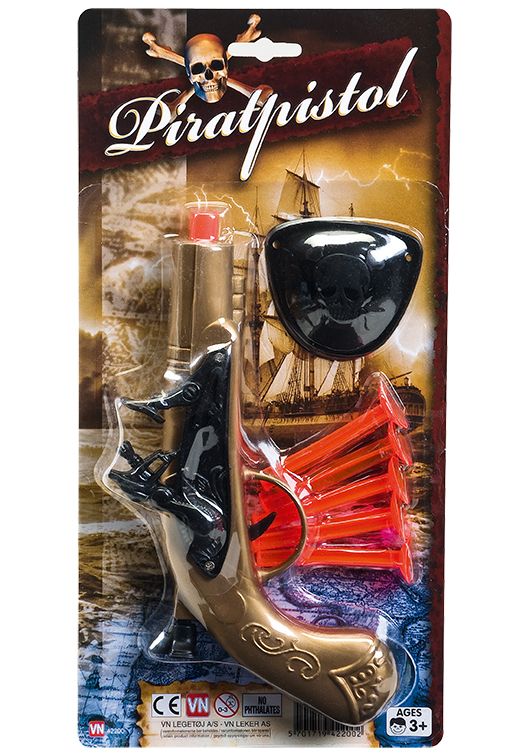 Piratpistol med piler & øyelapp