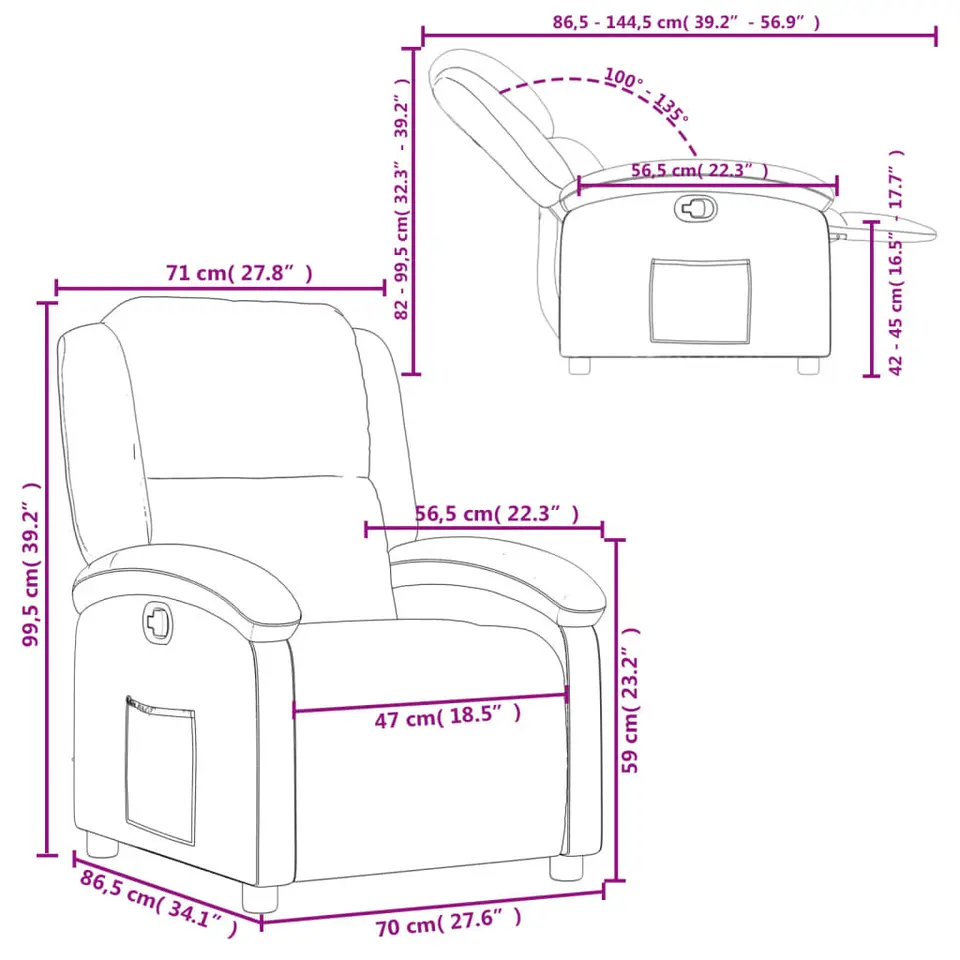 vidaXL - Fauteuil - Bruin - Kunstleer