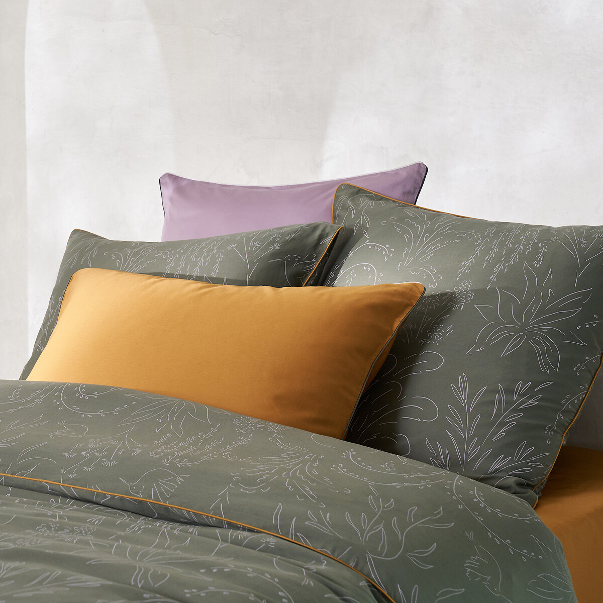 EMMA X LA REDOUTE INTERIEURS<br>Capa de edredão em cetim de algodão, Olise