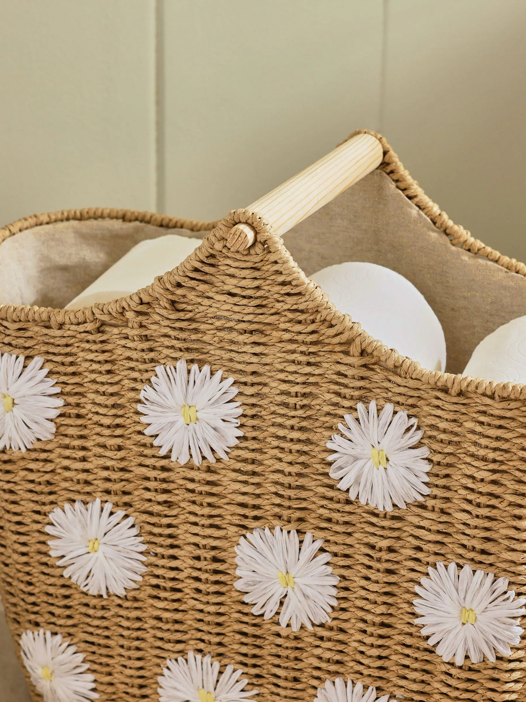 Daisy - Geweven toiletrolhouder en -opbergset