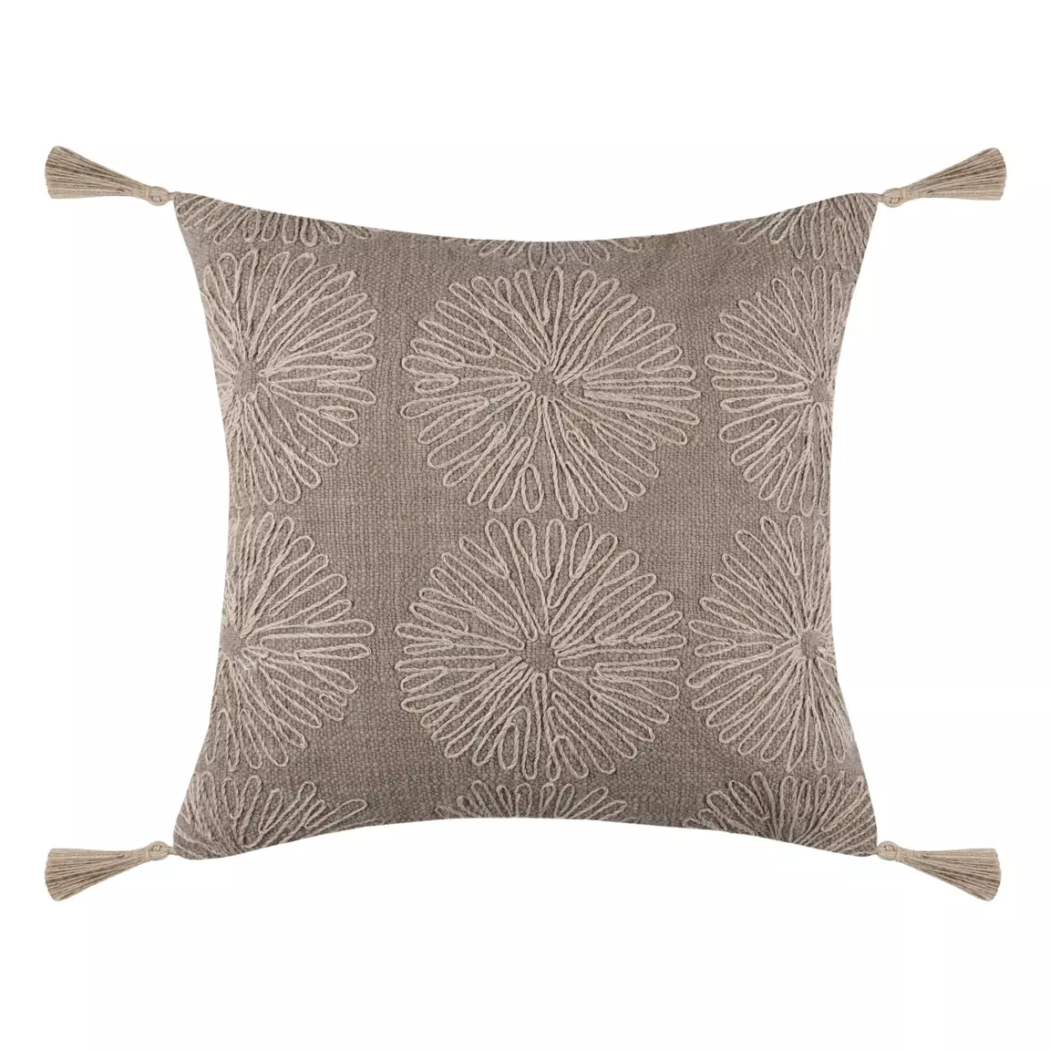 Coussin carré coton (40 cm) Sultan Marron
