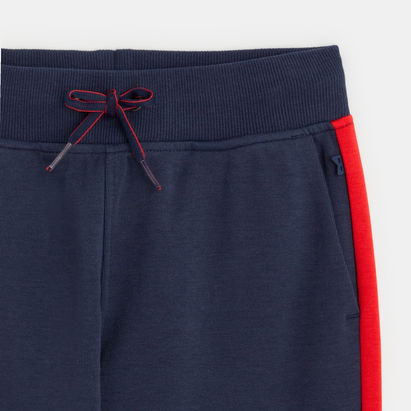 Jogging en molleton colorblock bleu garçon