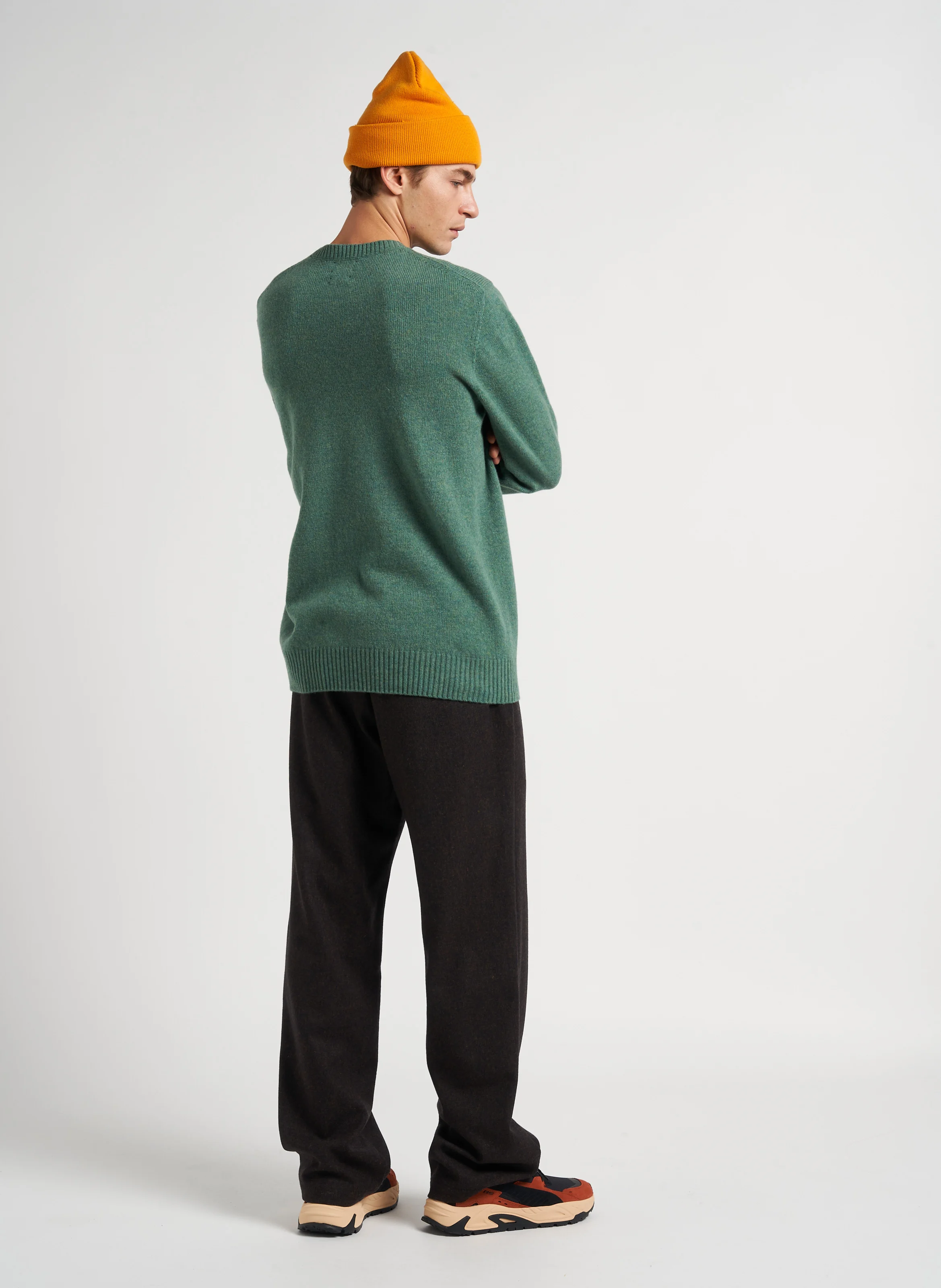 PARSH TERRA - Pantalon droit en laine vierge | Marron