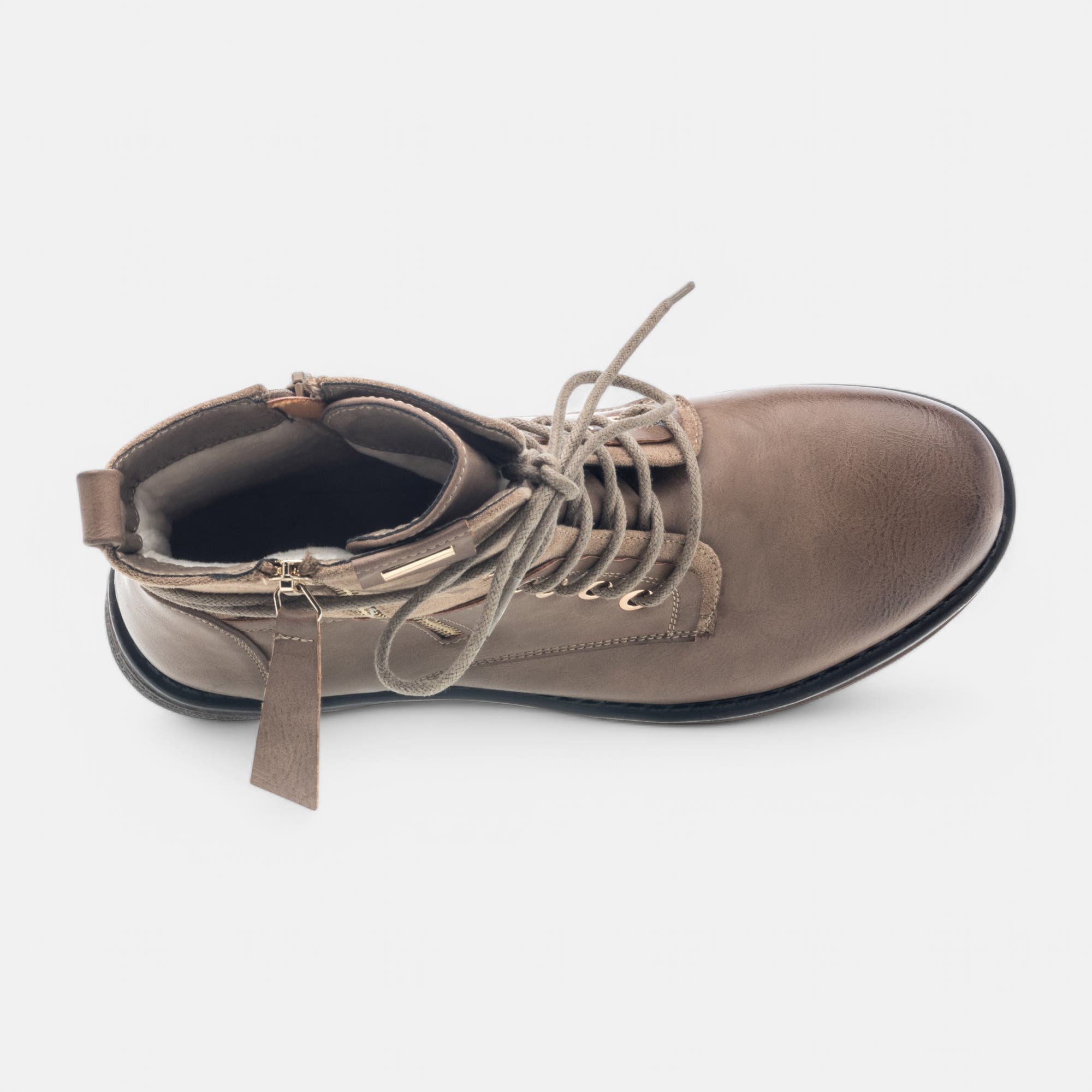 Bottines à lacets Femme taupe