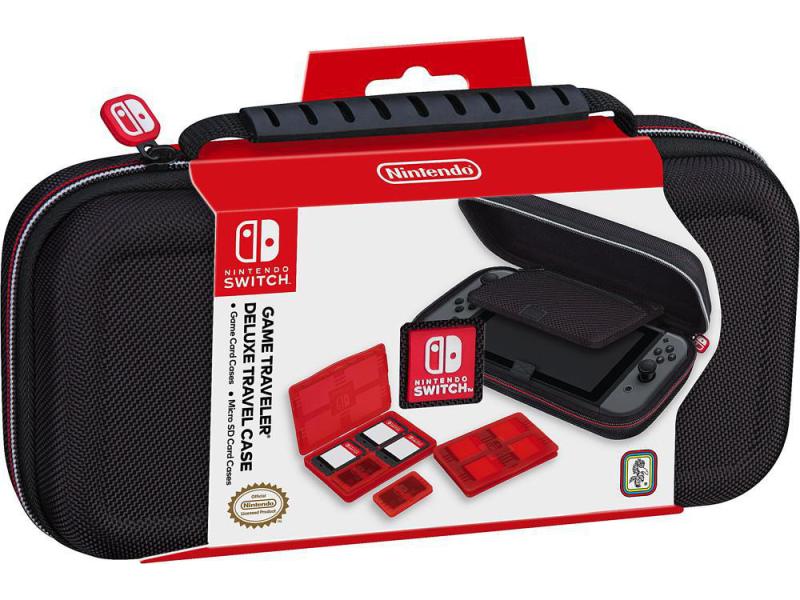 Big Ben Interactive Schutzetui Schwarz Nintendo Switch Travel Case mit Aufbewahrungsboxen