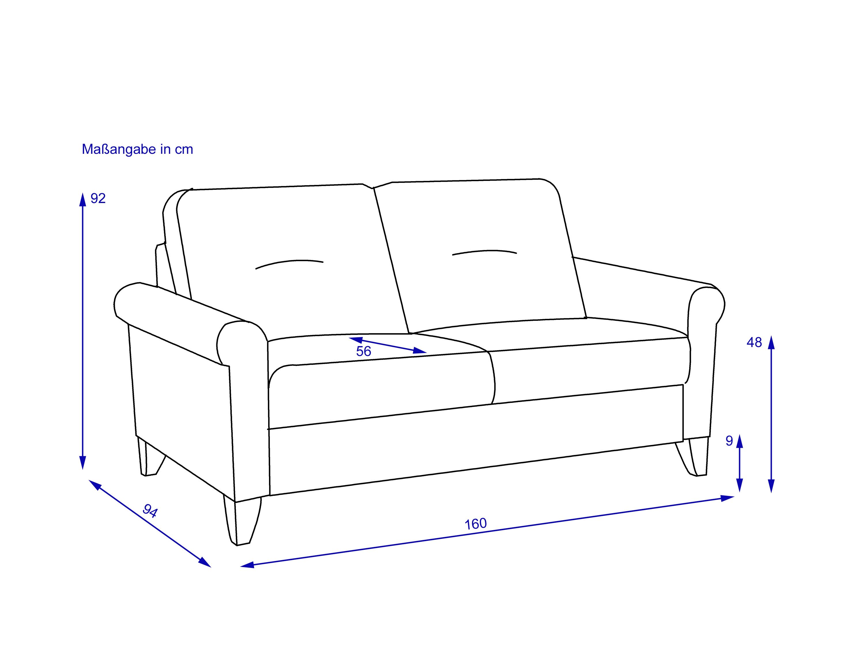 Sofa SANSIBAR 2,5 Sitzer RÜGEN PLUS weiß