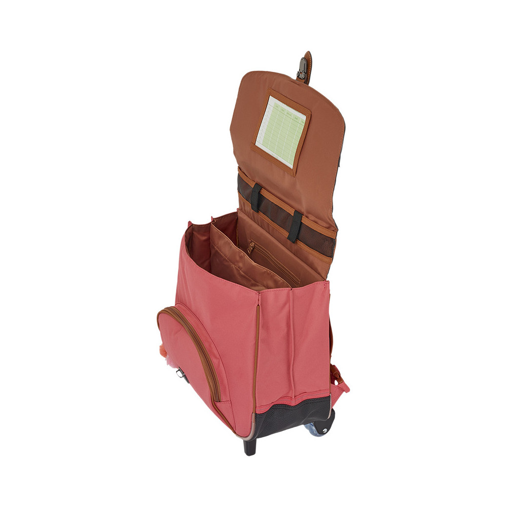 Cartable trolley Adriana rose
