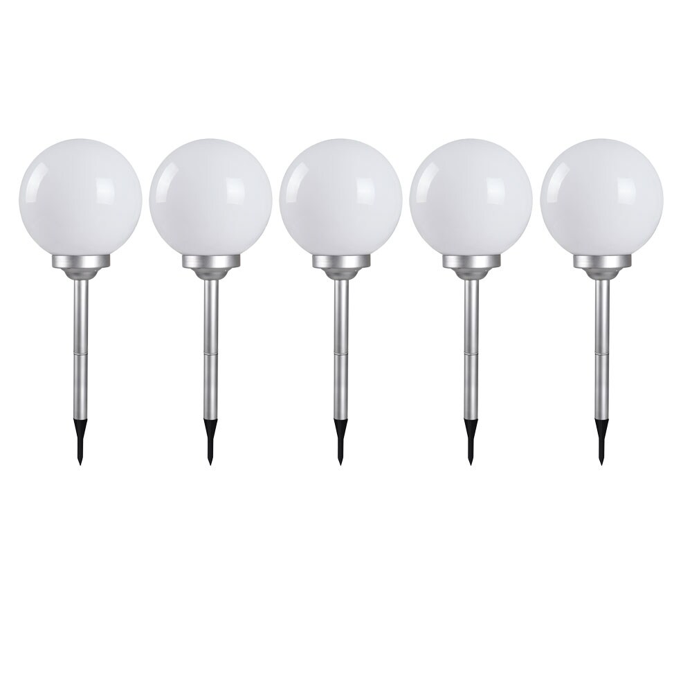 5x LED Solar Stecklampen, Kugelform, 30 cm, SOLAR