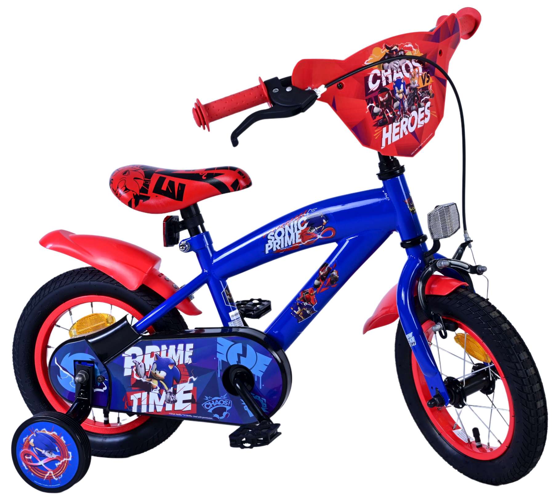 Kinderfahrrad Sonic für Jungen 12 Zoll Kinderrad in Blau Rot Fahrrad