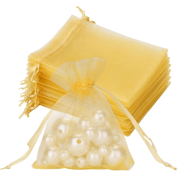 Gavepose i organza 25-pakning - Gull