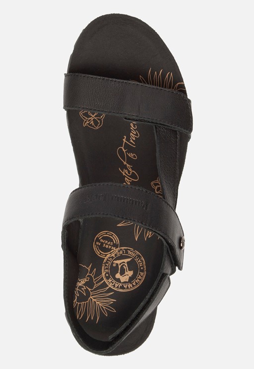 Panama Jack Selma B4 Sandalen zwart Leer