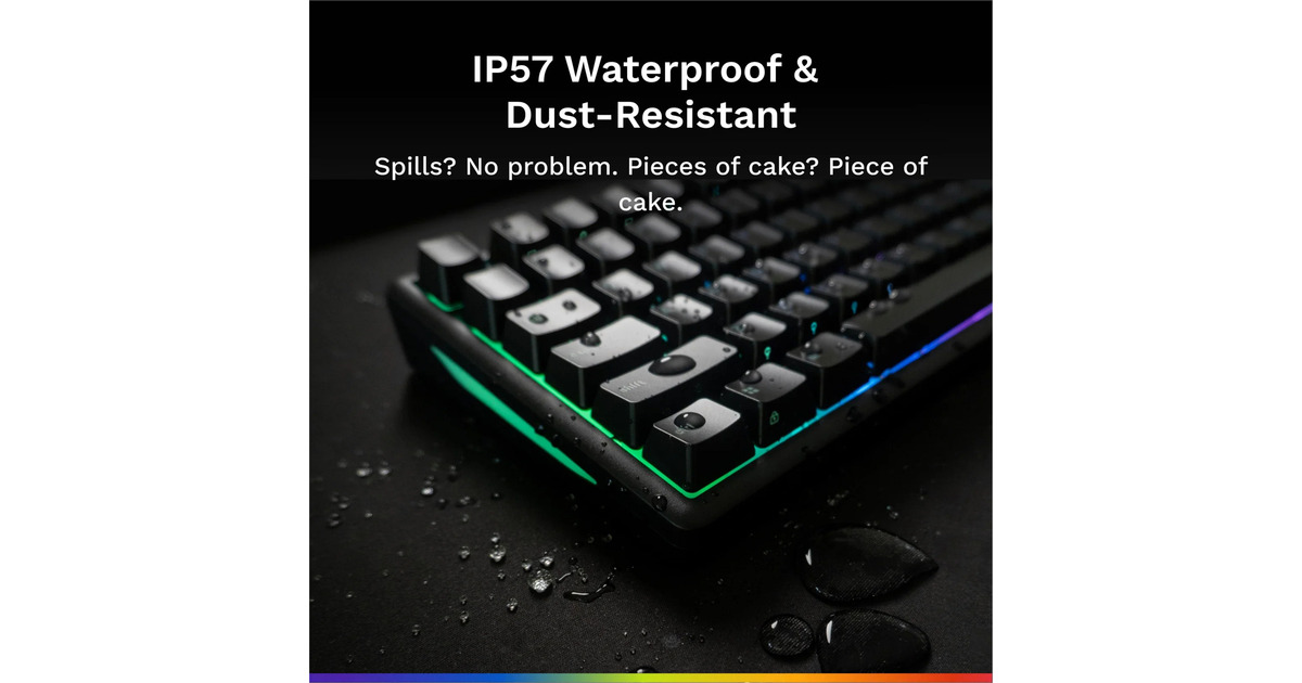 GloriousGMBK 75%, gaming toetsenbord  (Zwart, US lay-out, Membraan, 75%, RGB)