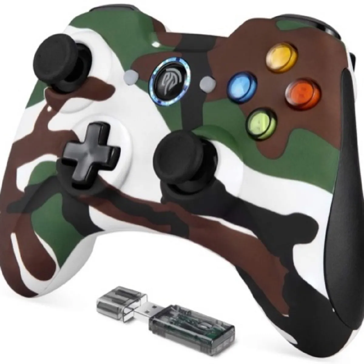 Winkoo.fr Manette PC sans Fil Camouflage Vert