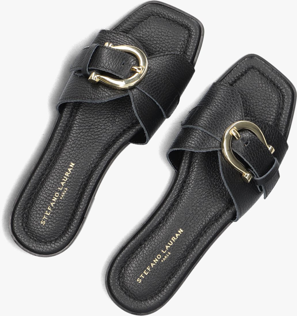 zwarte stefano lauran slippers 23100