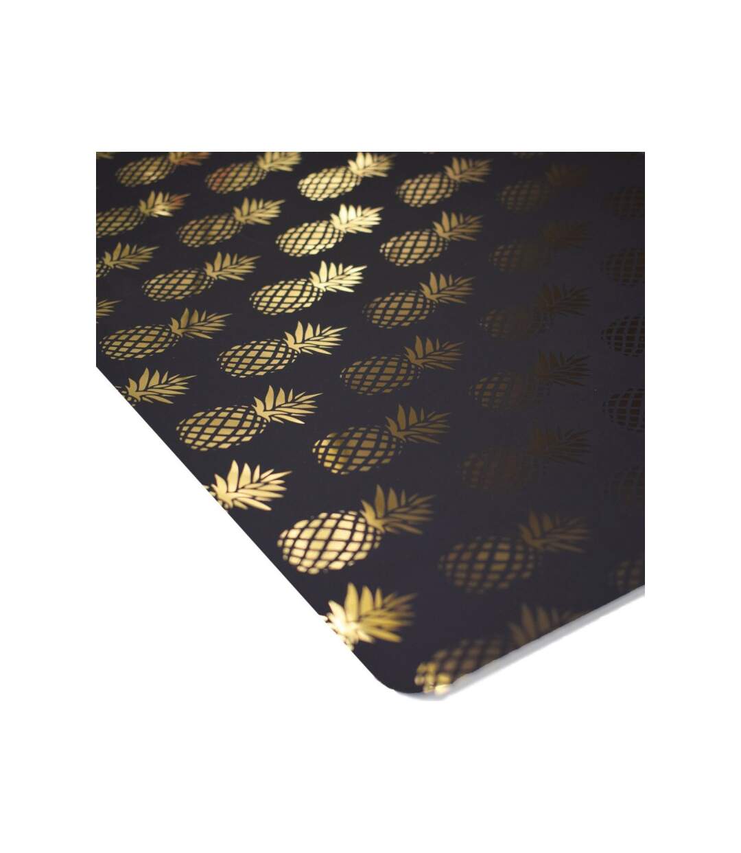 Paris Prix - Set De Table Métallisé ananas Gold 28x43cm Noir