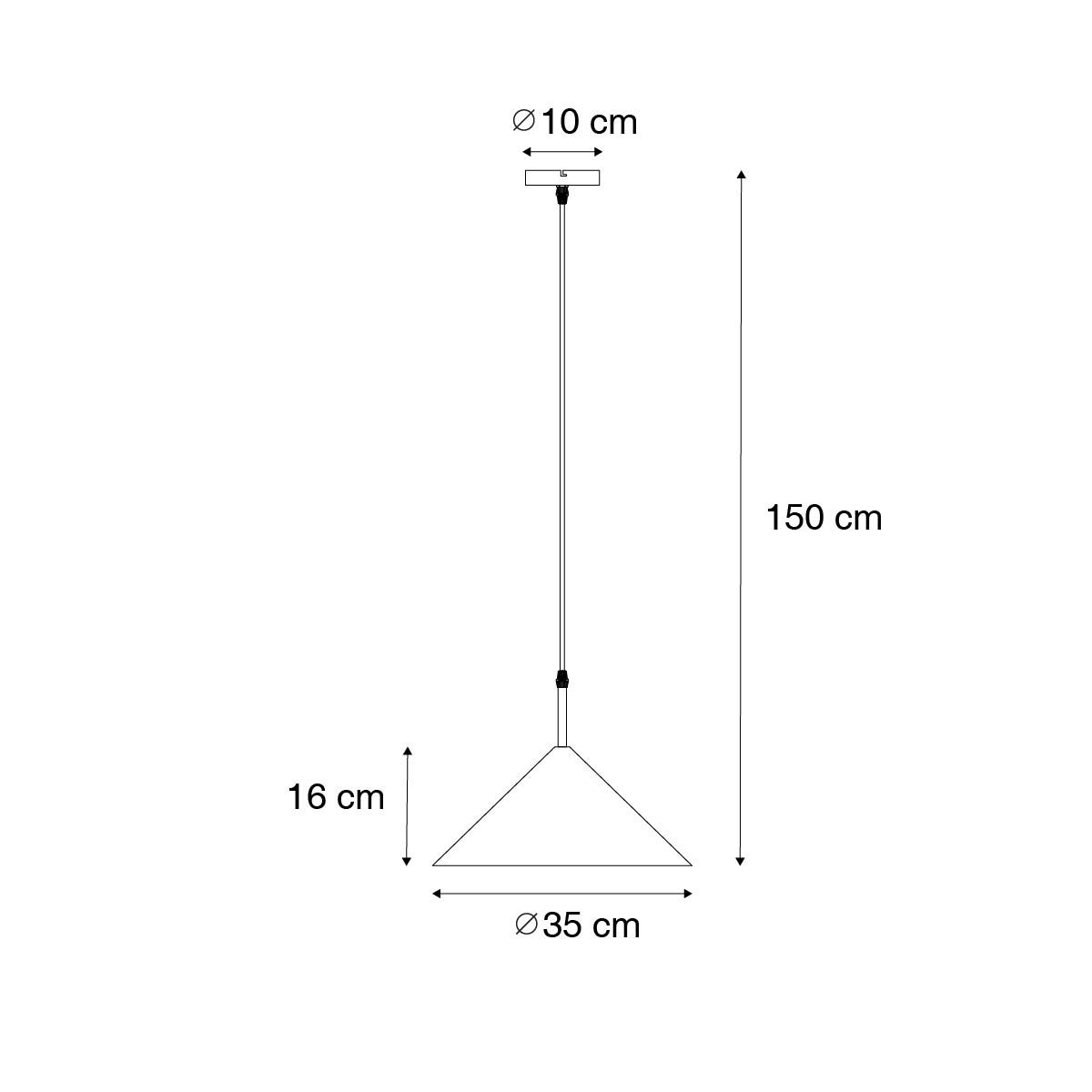 Design hanglamp roze driehoek - Triangolo