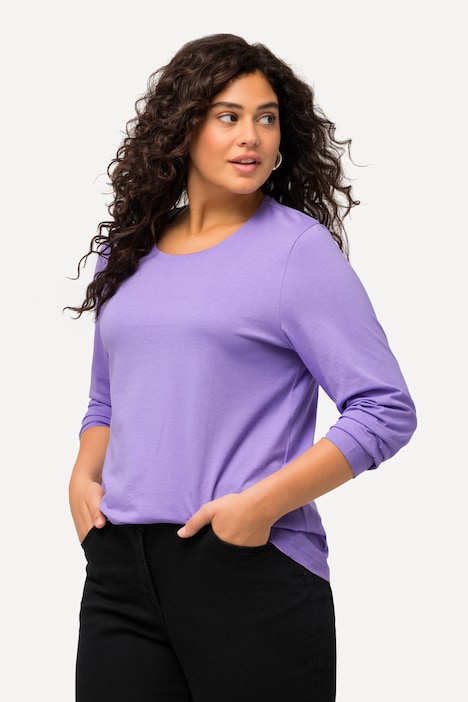 Shirt, Slim, Rundhalsausschnitt, Langarm