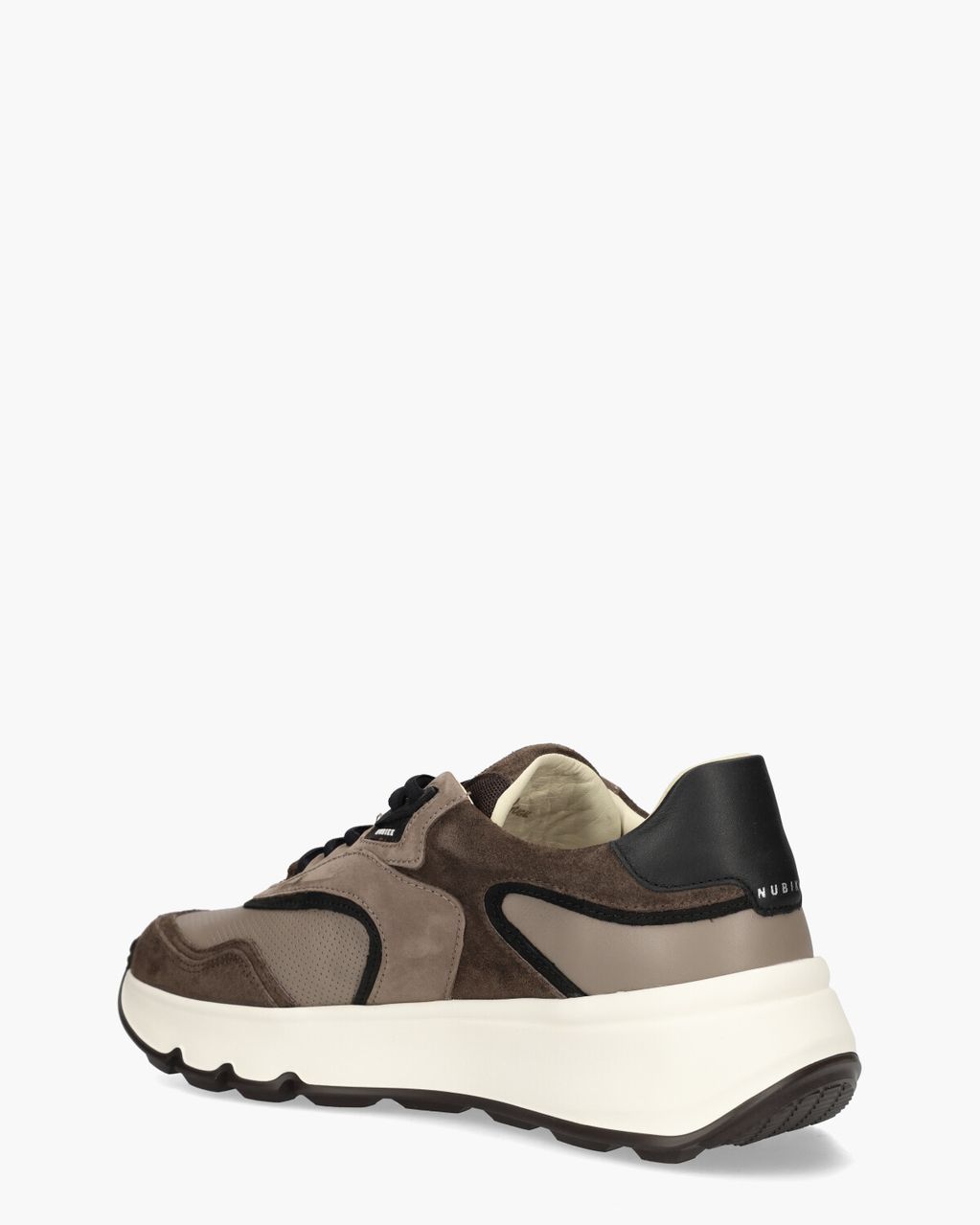 Nubikk Luca Noa Taupe/Donkerbruin Herensneakers