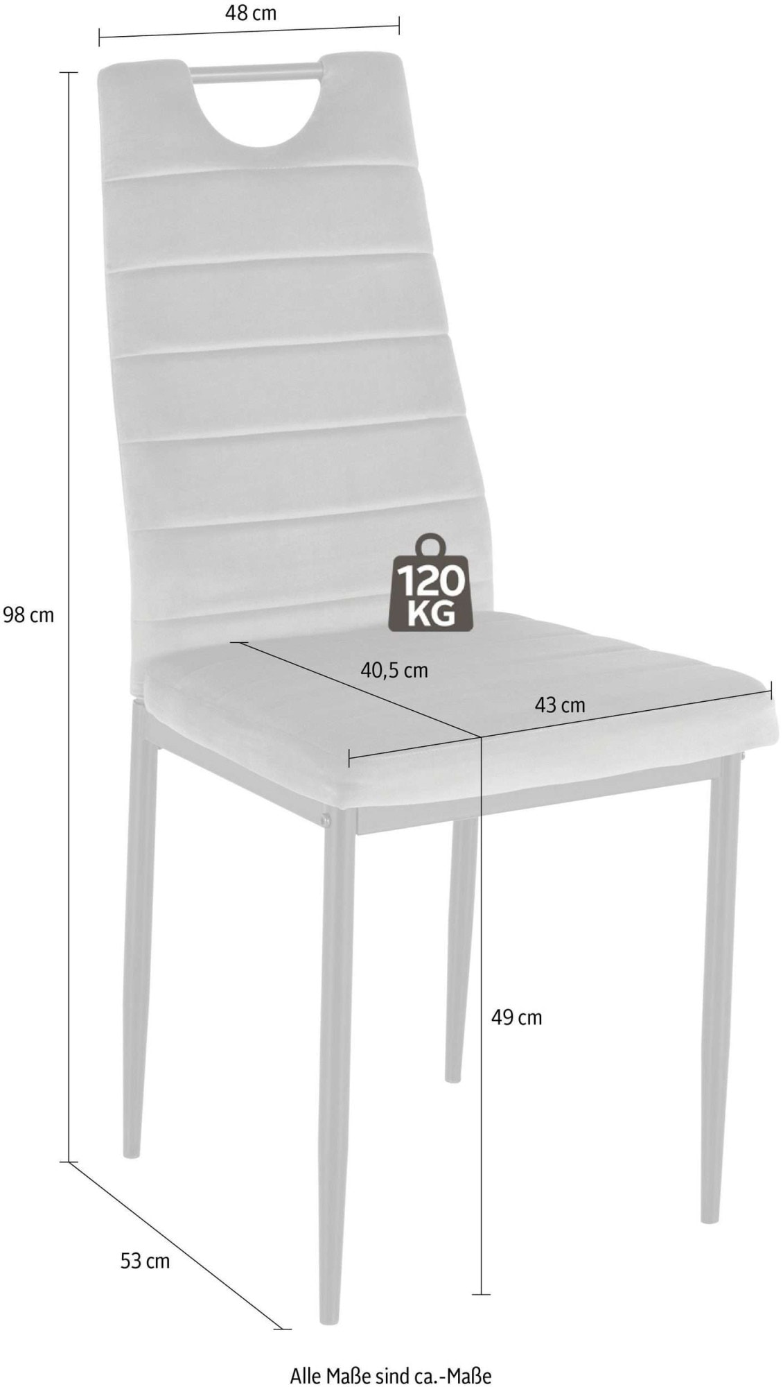 INOSIGN Essgruppe »Silvi-Mandy« Set,  Set: Glastisch 110x110 cm mit 4 Stühlen