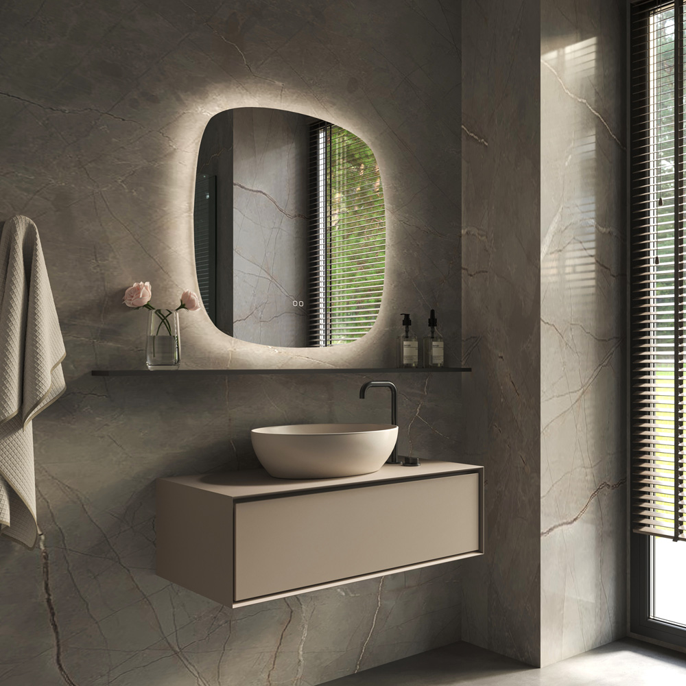 Hipp Design Phantom Deens ovale spiegel met verlichting en verwarming 100x100cm