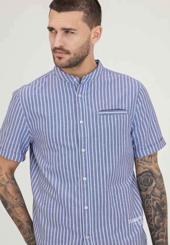 Hemd mit Knopfleiste - navy blue