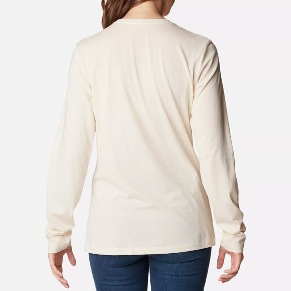 T-shirt randonnée COLUMBIA HIDDEN HAVEN LS TEE W CHALK/BEARLY-CHECKERED/PEAKS GRAPHIC