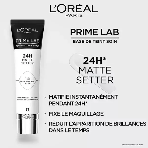 Primer fixador matte 24h Prime Lab da L'Oréal Paris, 30ml