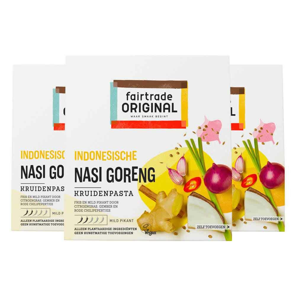 3x Fairtrade Original Boemboe Nasi Goreng75 gr