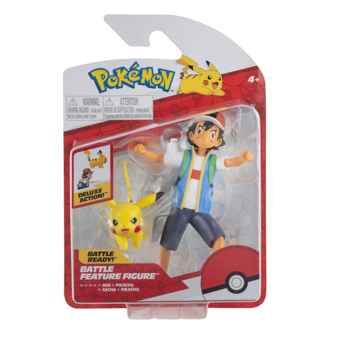 Pokémon - Battle Feature Figur - Ash und Pikachu