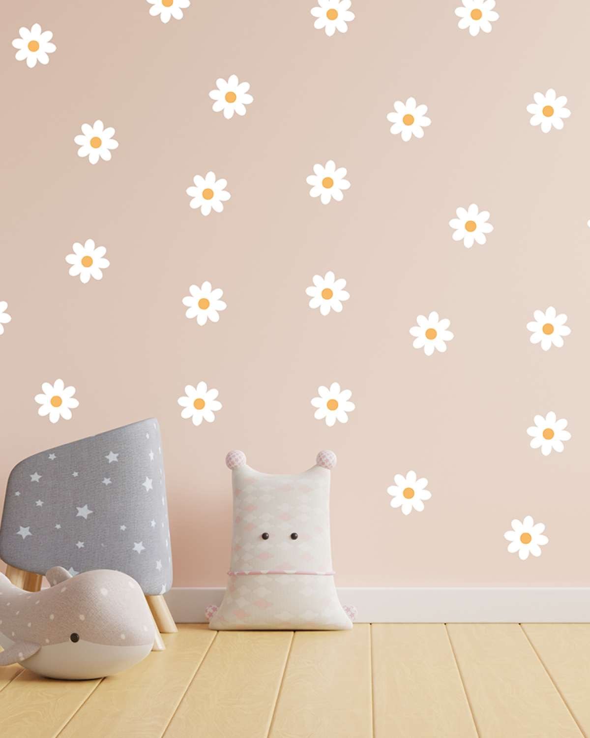 Wallstickers Blomster 50stk – ØKO Veggklistremerker Barnerom