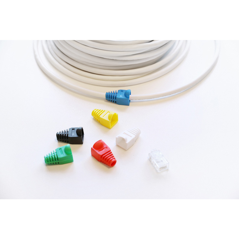 UTP 6 connectors en kappen 8P RJ45/6