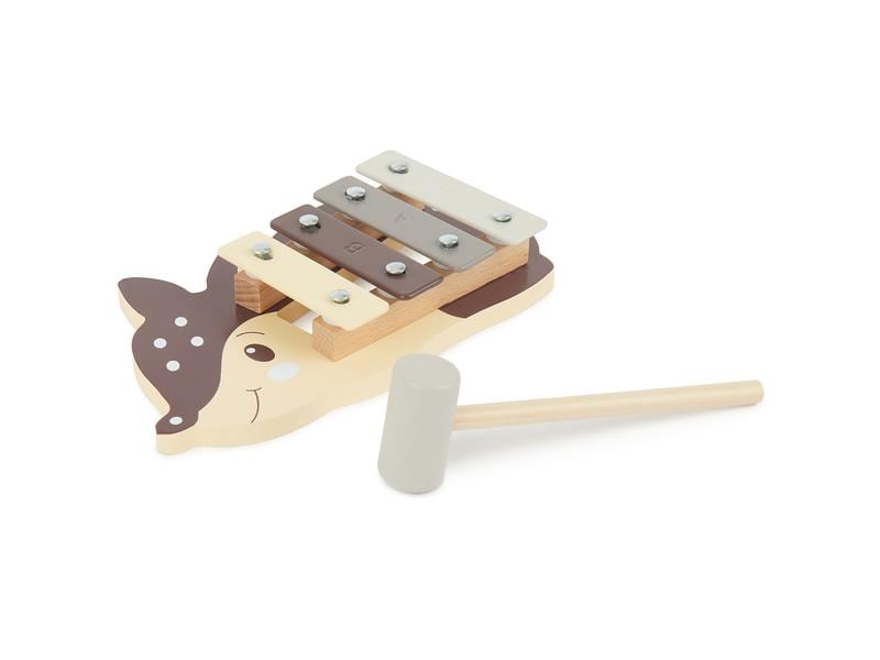 bieco Musikinstrument Xylophon Reh Mini Xylophon in Reh-Design