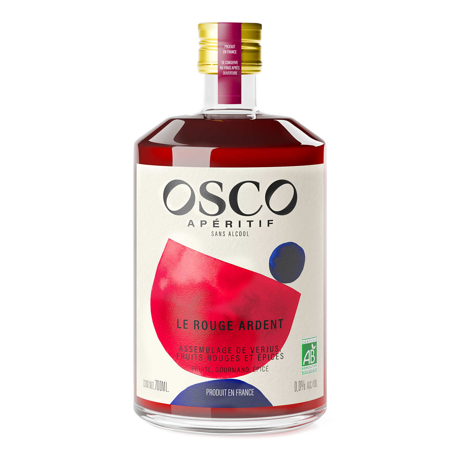 Osco Le Rouge Ardent - Base pour cocktails sans alcool bio