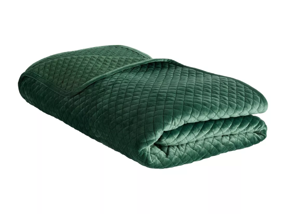 Jeté de lit Élégance Vert Foncé Polyester 200 x 220