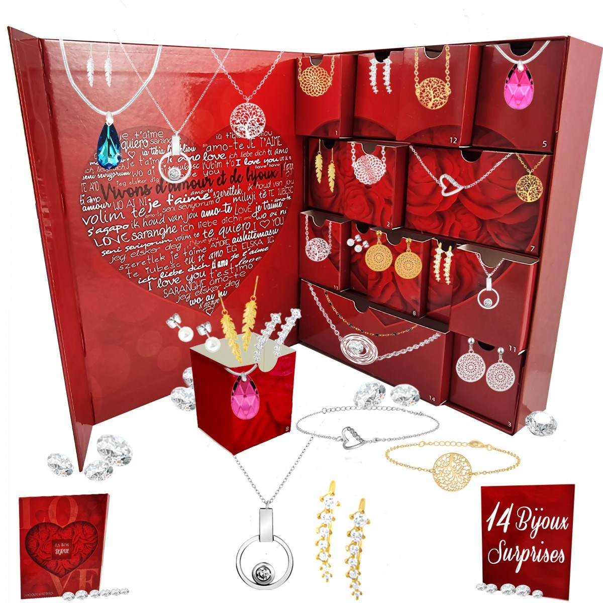 Calendrier de l'avent SC Crystal - 14 bijoux