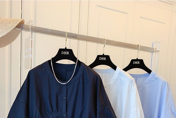 Cossita - Blouse met asymmetrische ruches en elleboogmouwen