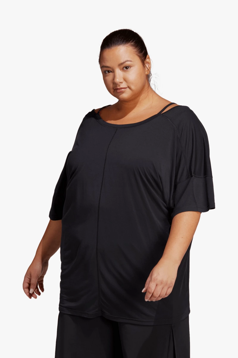 adidas Performance Yoga Studio Oversized Plus Size Damen T-Shirt