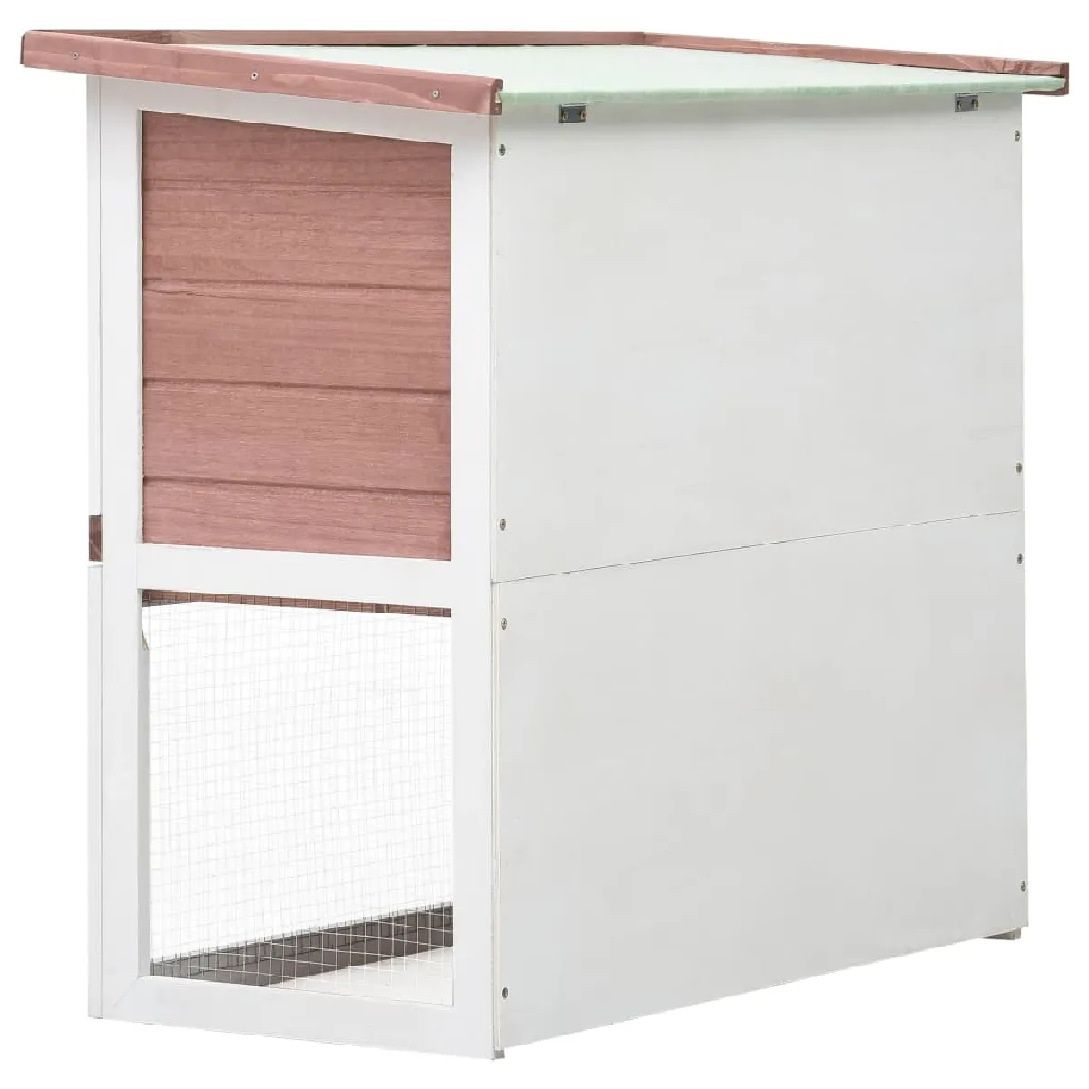 vidaXL Clapier extérieur - Marron - 1 porte