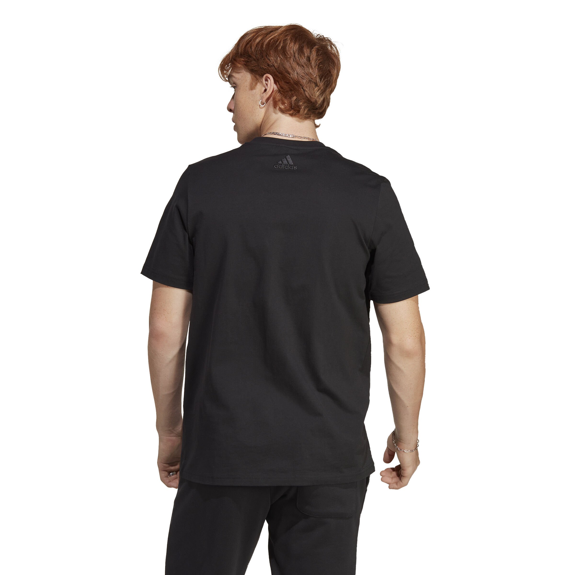 adidas Essentials Single Jersey Big Logo T-shirt Hommes - Noir , Blanc