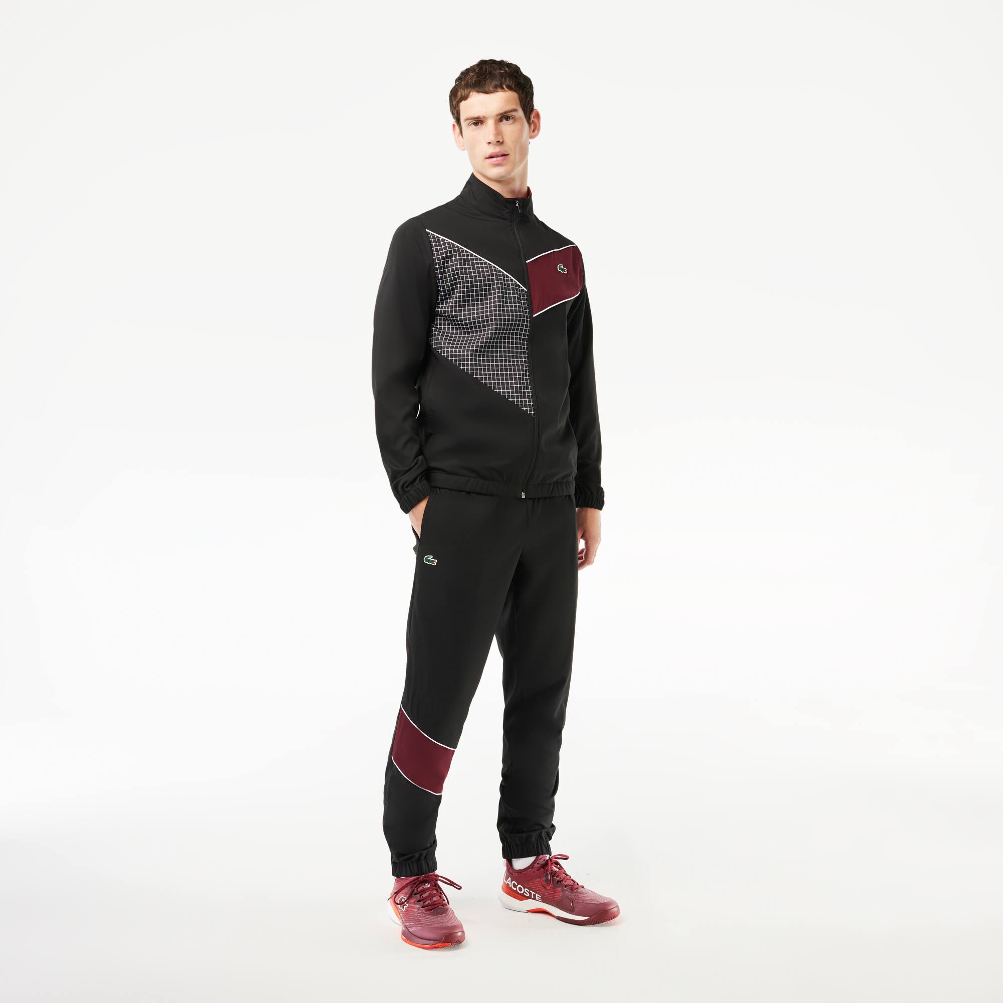 Sportsuit Tennis-Trainingsanzug auf Stretch-Gewebe Trainingsanzug-Sets - Schwarz - Lacoste - Herren