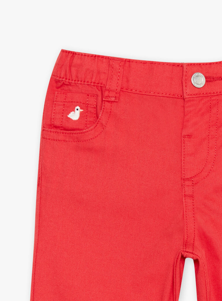 Pantalon en tubique rouge