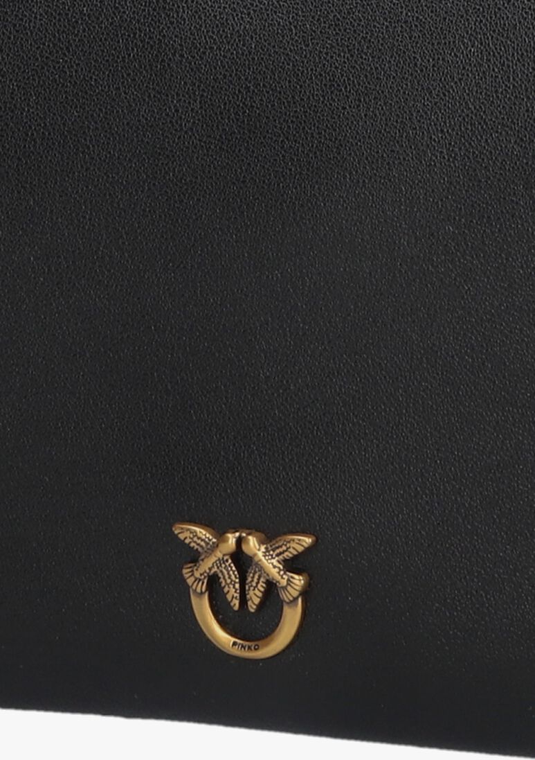 zwarte pinko schoudertas double mini