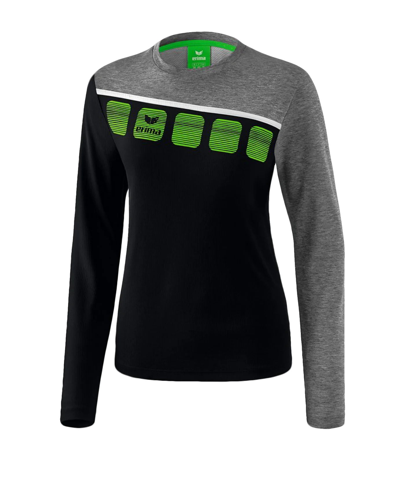 Erima 5-C Longsleeve Damen Schwarz Grau