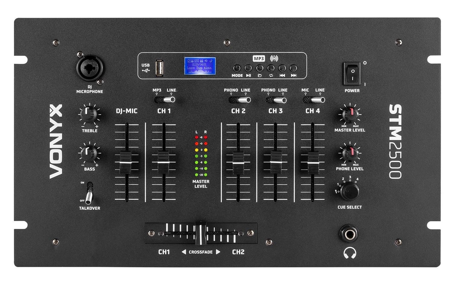 DJ-Mixer STM2500<br>5-Kanal DJ-Mixer mit USB/MP3-Player