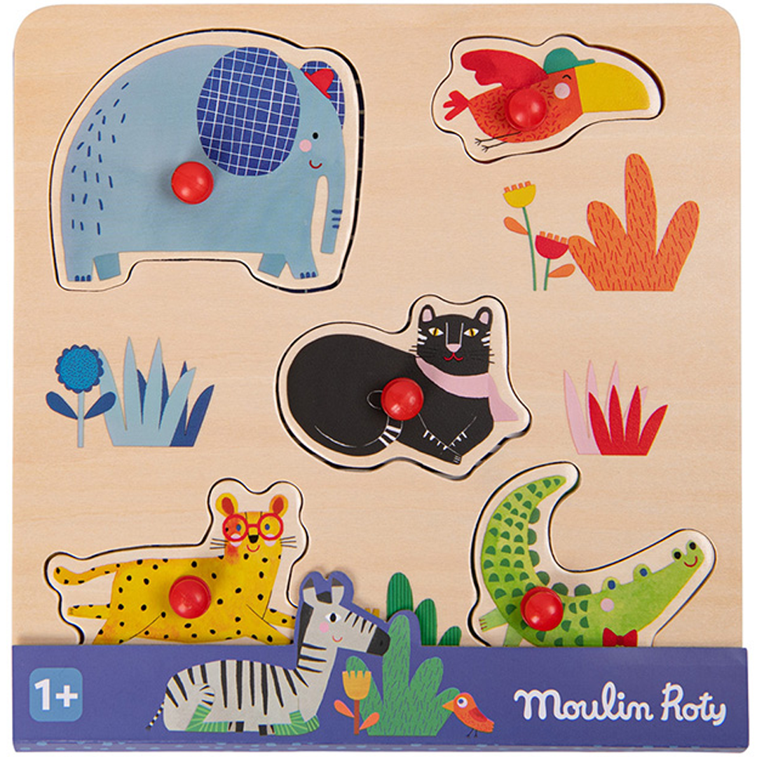 Moulin roty knoppuzzel dieren les toupitis - 5st
