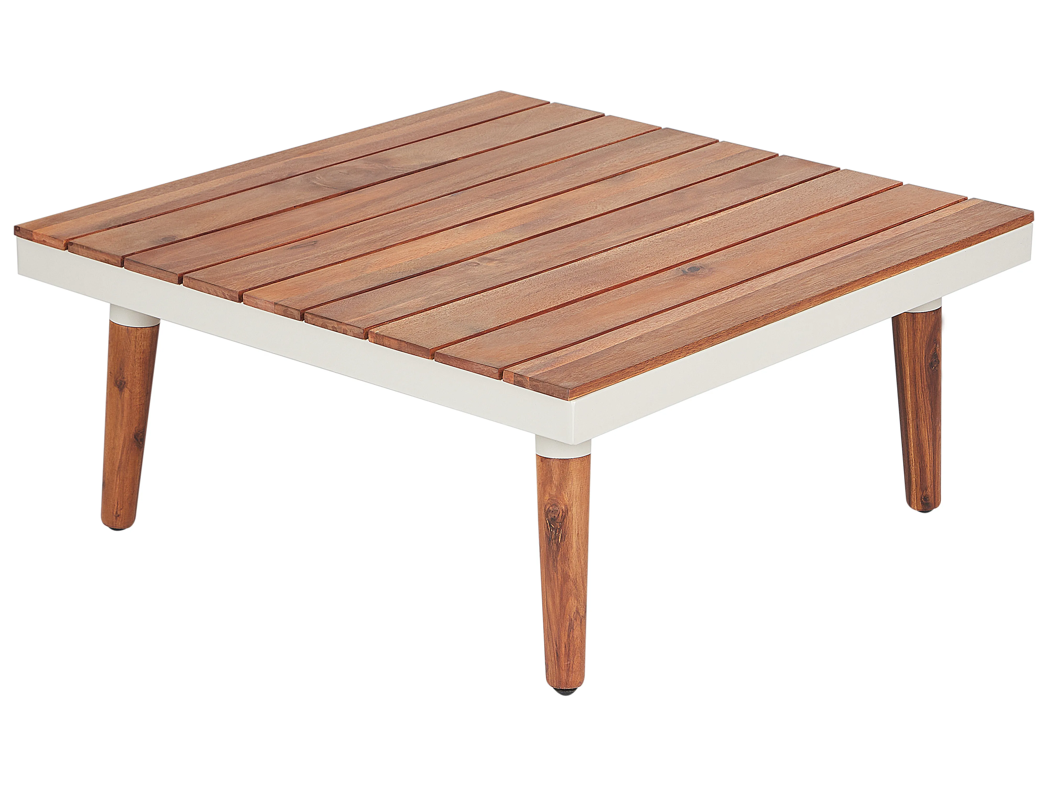 Tuin hoekloungeset met tafel 5-zits CORATO Acaciahout Gebroken wit