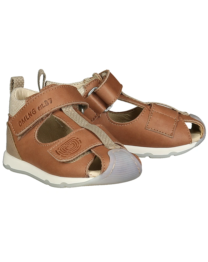 Leder-Sandalen ULLI mit Zehenschutz in braun