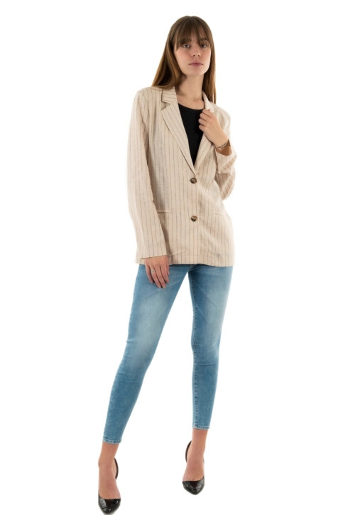 blousons et vestes lauren vidal ve2048 creme