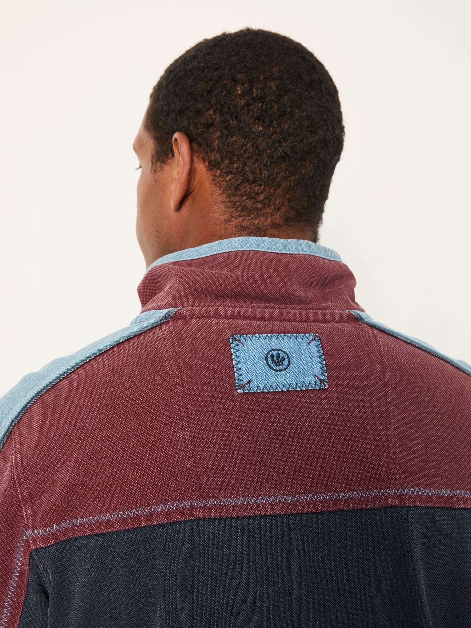 Marineblauw - FatFace - Sweater met panelen