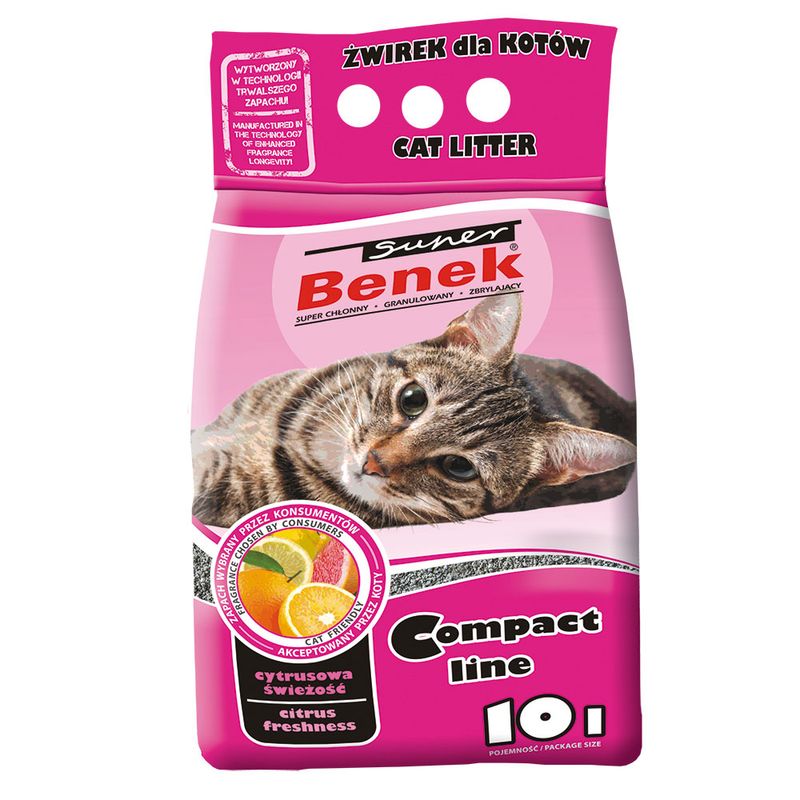 Litière Super Benek Compact, senteur agrumes ✓ pas cher